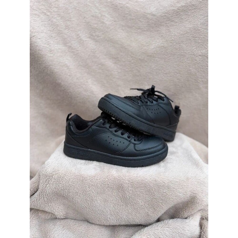Skechers Kids Court Squad All-Black Sneakers - US 3 / EU 35